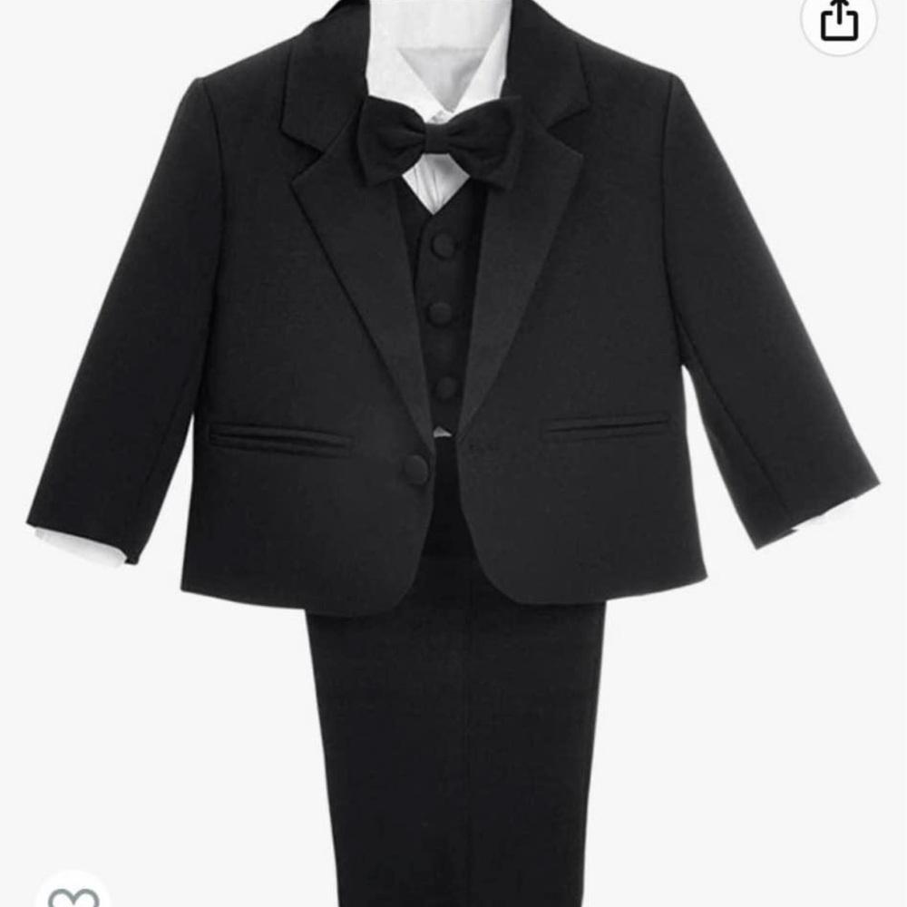 2/3T toddler black and white 5 piece suit